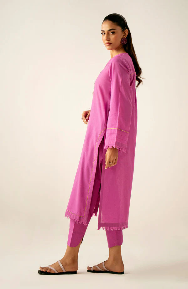 Stitched 2 Piece Embroidered Textured Neps Suit in - Pakistani Dress by Malbusaat