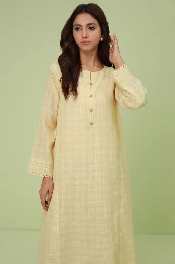 Stitched 2 Piece Embroidered Textured Suit in - Pakistani Dress by Malbusaat