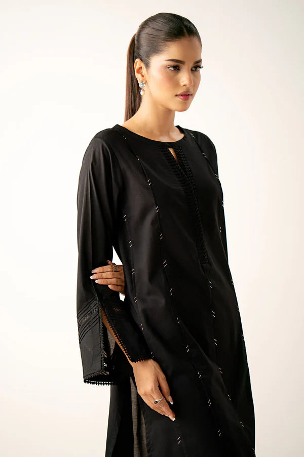 Stitched 2 Piece Stylized Cambric Suit in - Pakistani Dress by Malbusaat