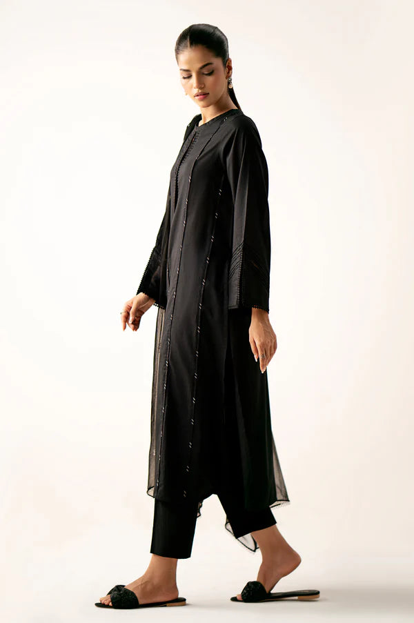 Stitched 2 Piece Stylized Cambric Suit in - Pakistani Dress by Malbusaat