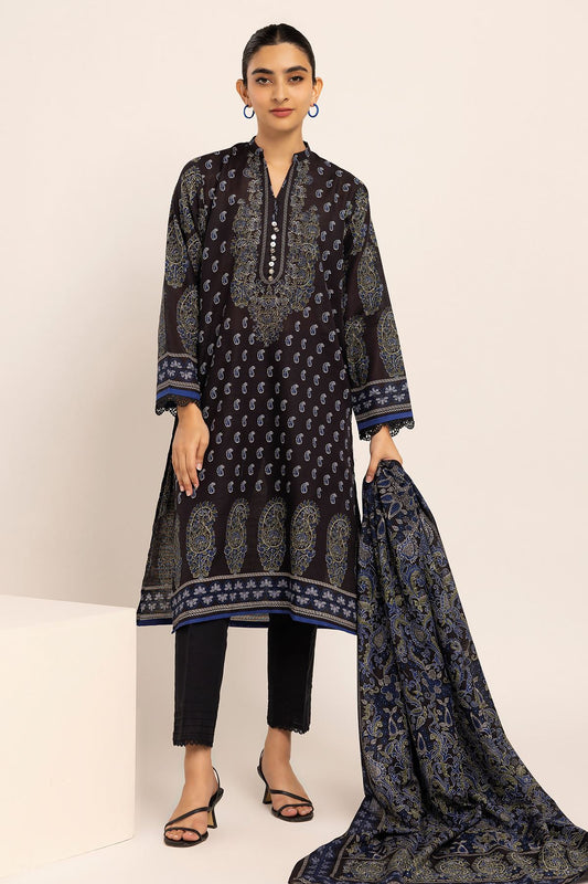 Unstitched Fabrics 2 Piece Top Dupatta in - by Malbusaat