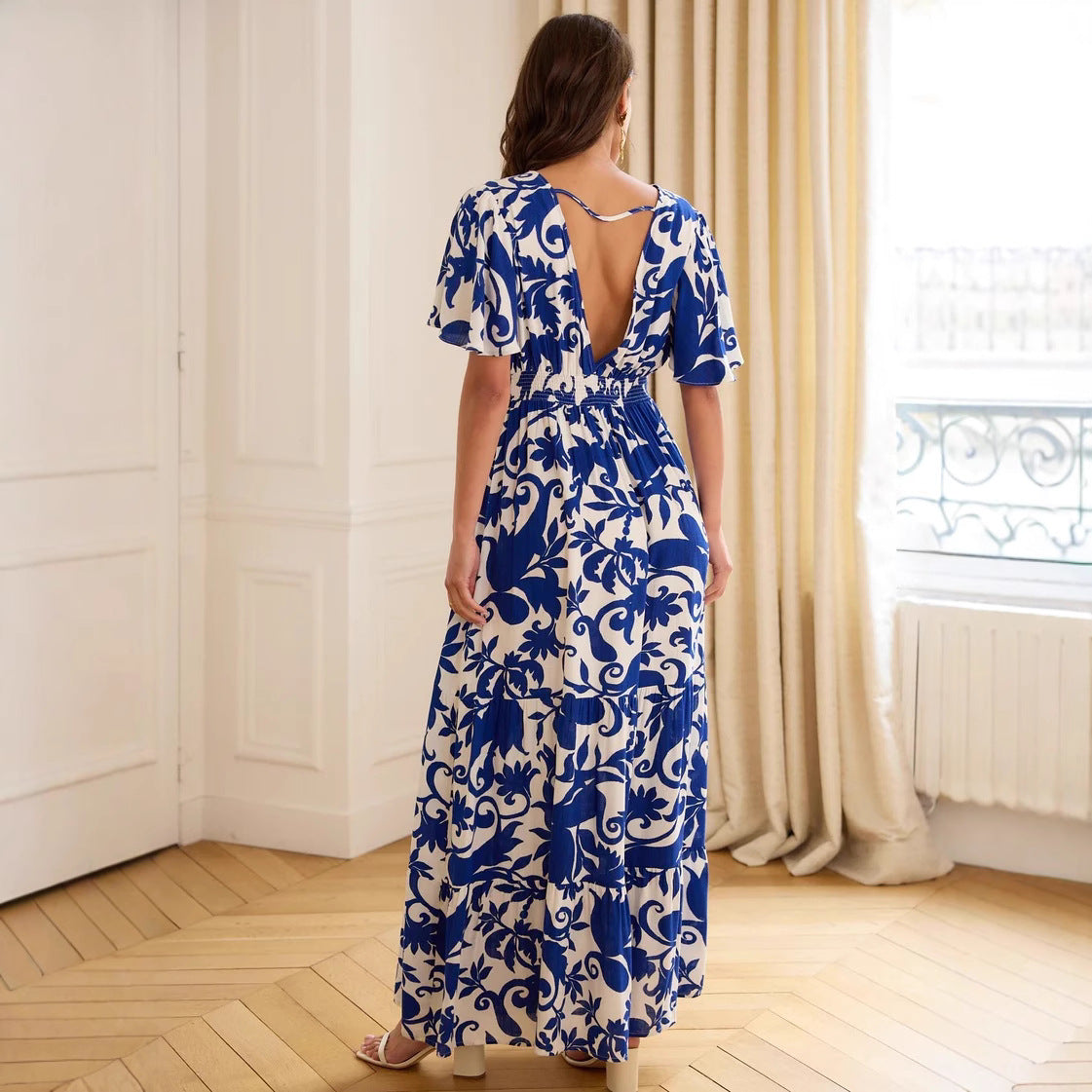 Elegant Maxi Dress in - by Malbusaat