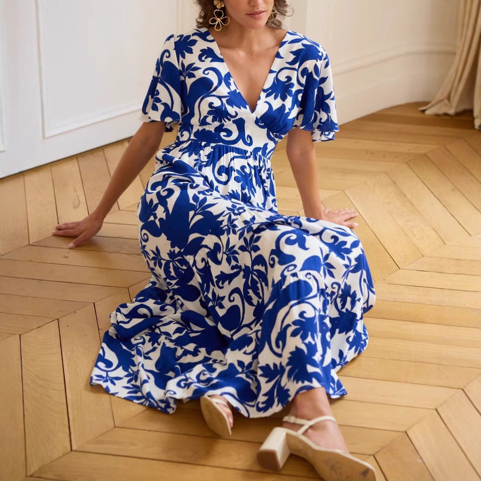 Elegant Maxi Dress in - by Malbusaat