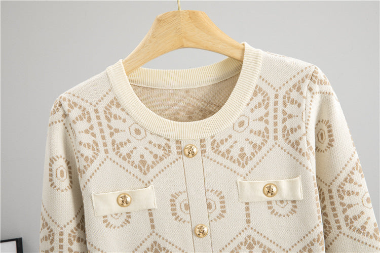 Malbusaat tassel button knit dress featuring elegant design and button details