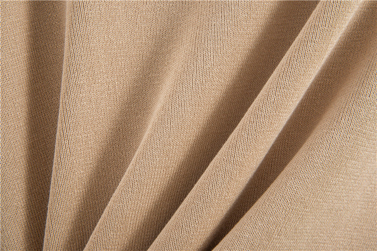 Soft fabric texture of loose knit two piece set for women in neutral tones