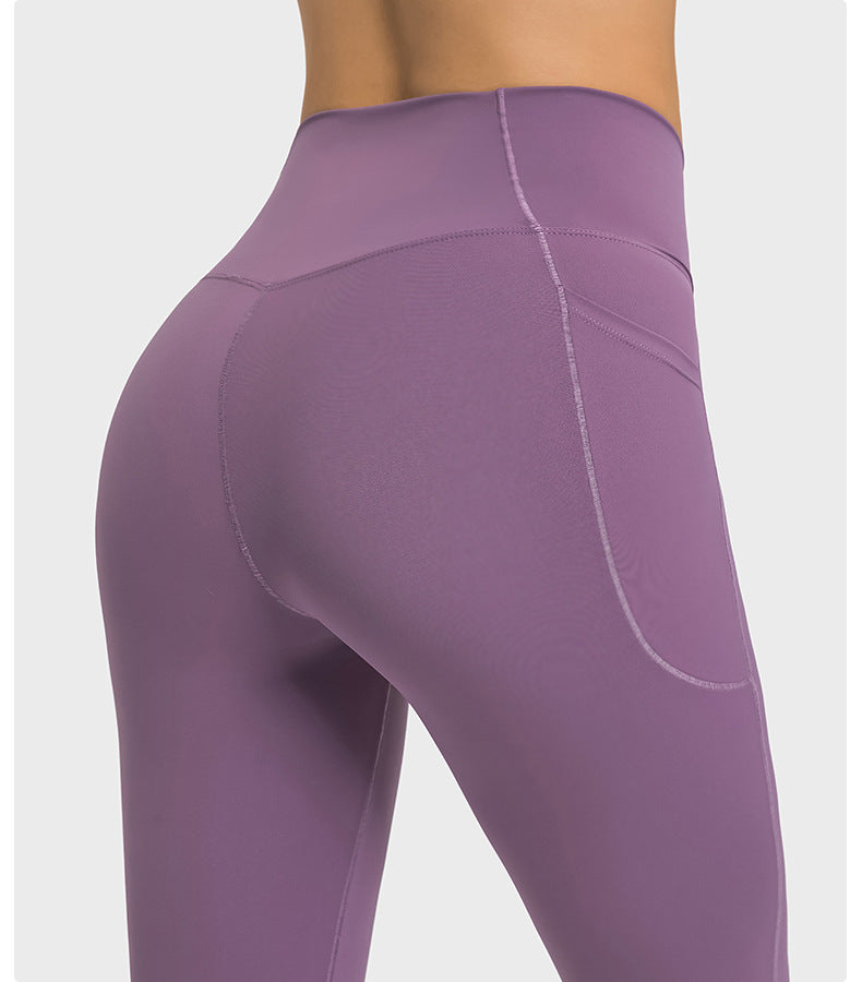 Cross Waist Sports Fitness Tights in - by Malbusaat