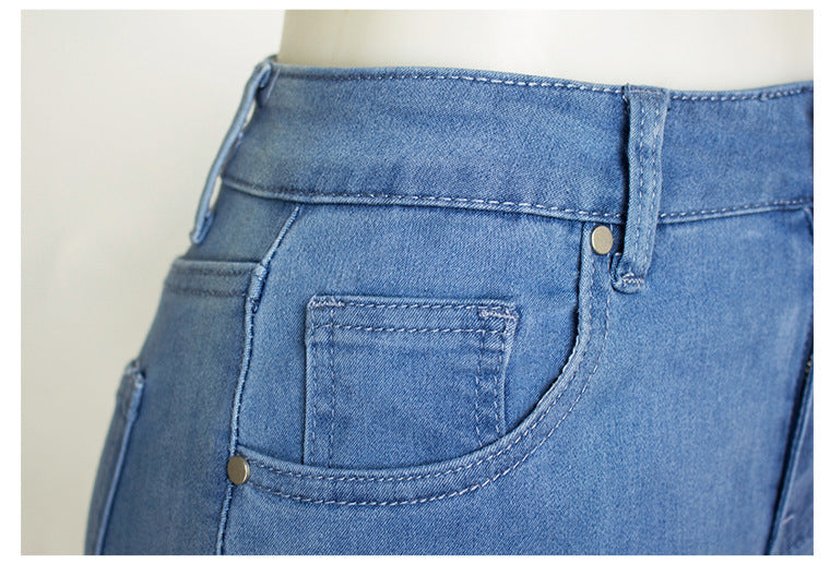 Casual Wide Leg Denim Shorts in - by Malbusaat