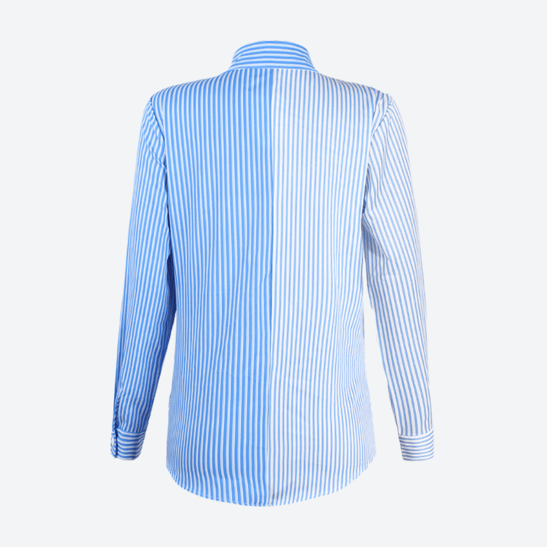 Color Contrast Single-Breasted Shirt in - by Malbusaat