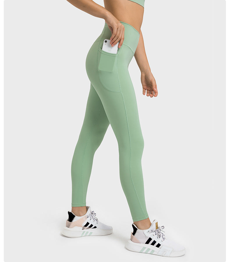 Cross Waist Sports Fitness Tights in - by Malbusaat