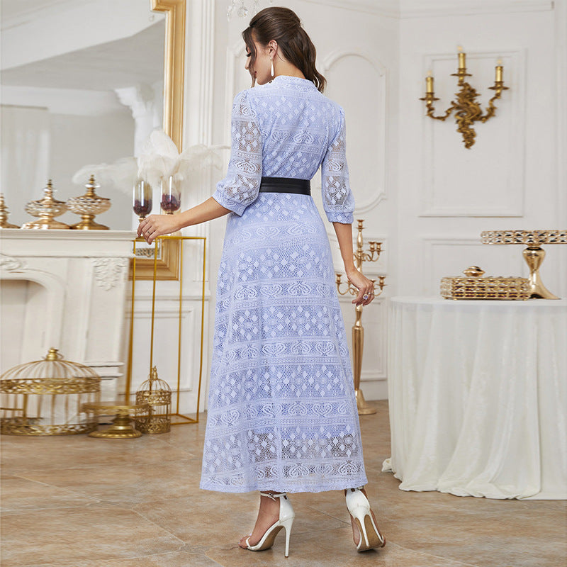 Elegant Mesh High Waist Maxi in - by Malbusaat