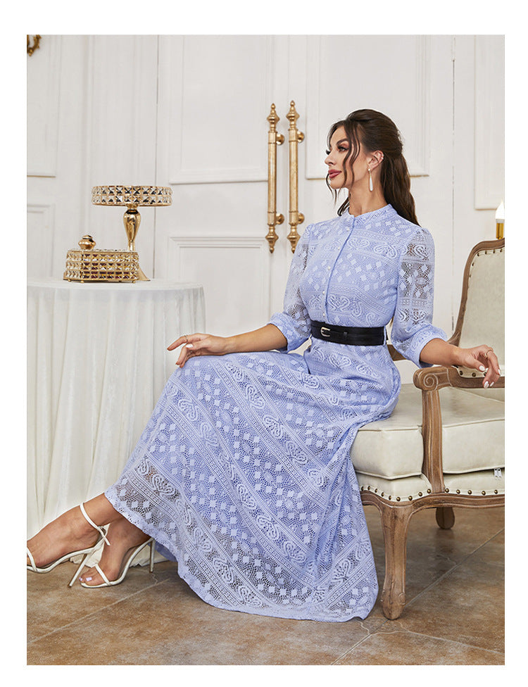 Elegant Mesh High Waist Maxi in - by Malbusaat