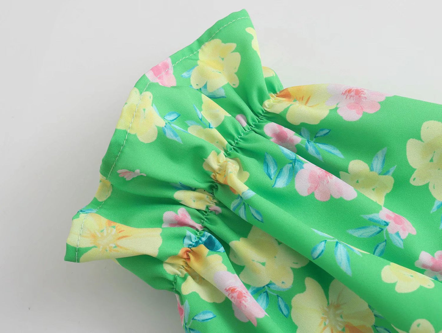 Floral Short Sleeve Long Skirt in - by Malbusaat