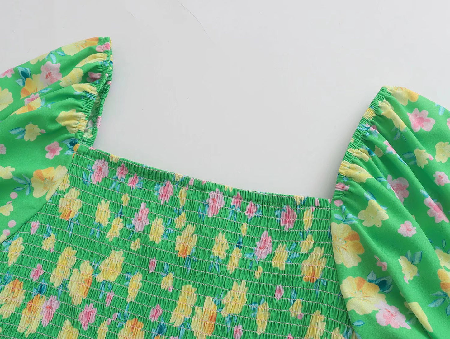 Floral Short Sleeve Long Skirt in - by Malbusaat