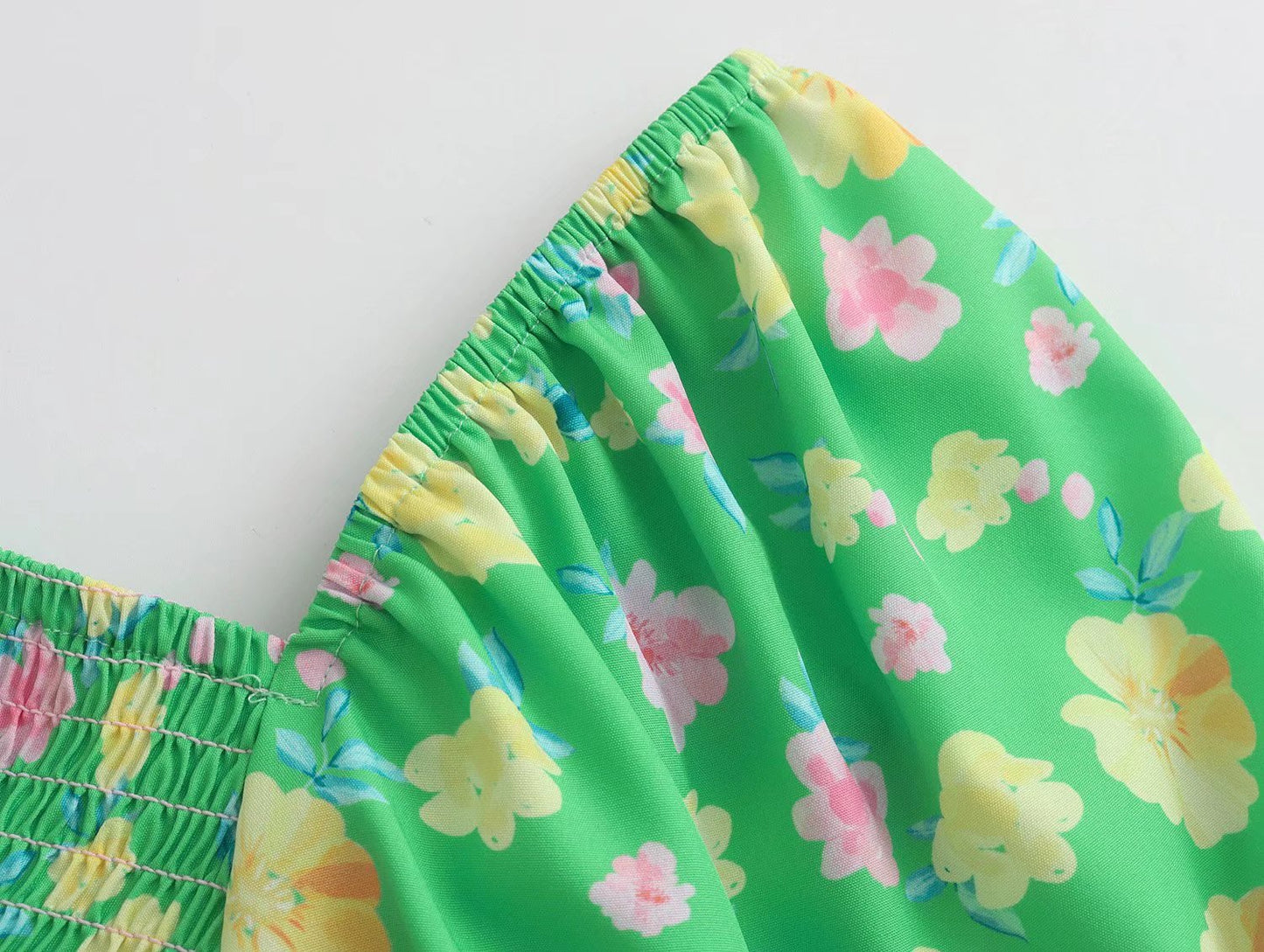 Floral Short Sleeve Long Skirt in - by Malbusaat
