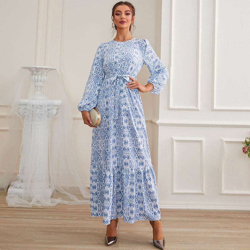 French Printed Tea Maxi in - by Malbusaat