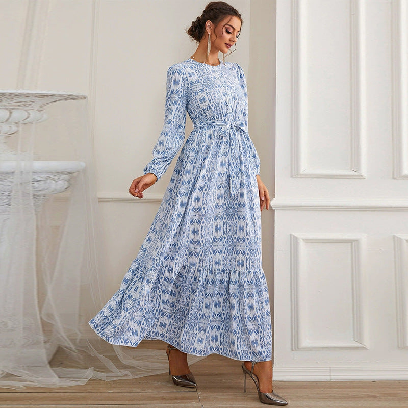 French Printed Tea Maxi in - by Malbusaat