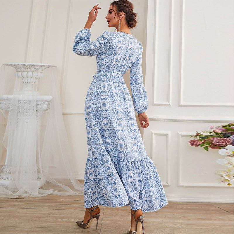 French Printed Tea Maxi in - by Malbusaat