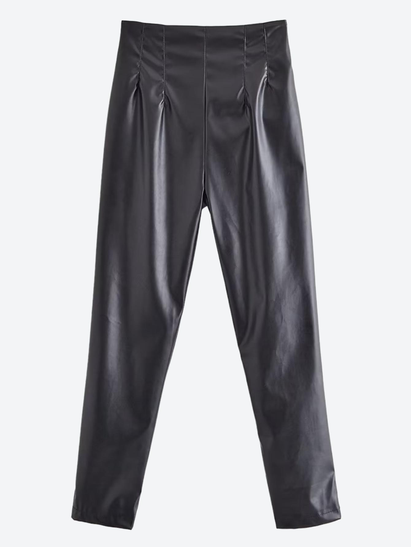 High Waist Faux Leather Pants in - by Malbusaat