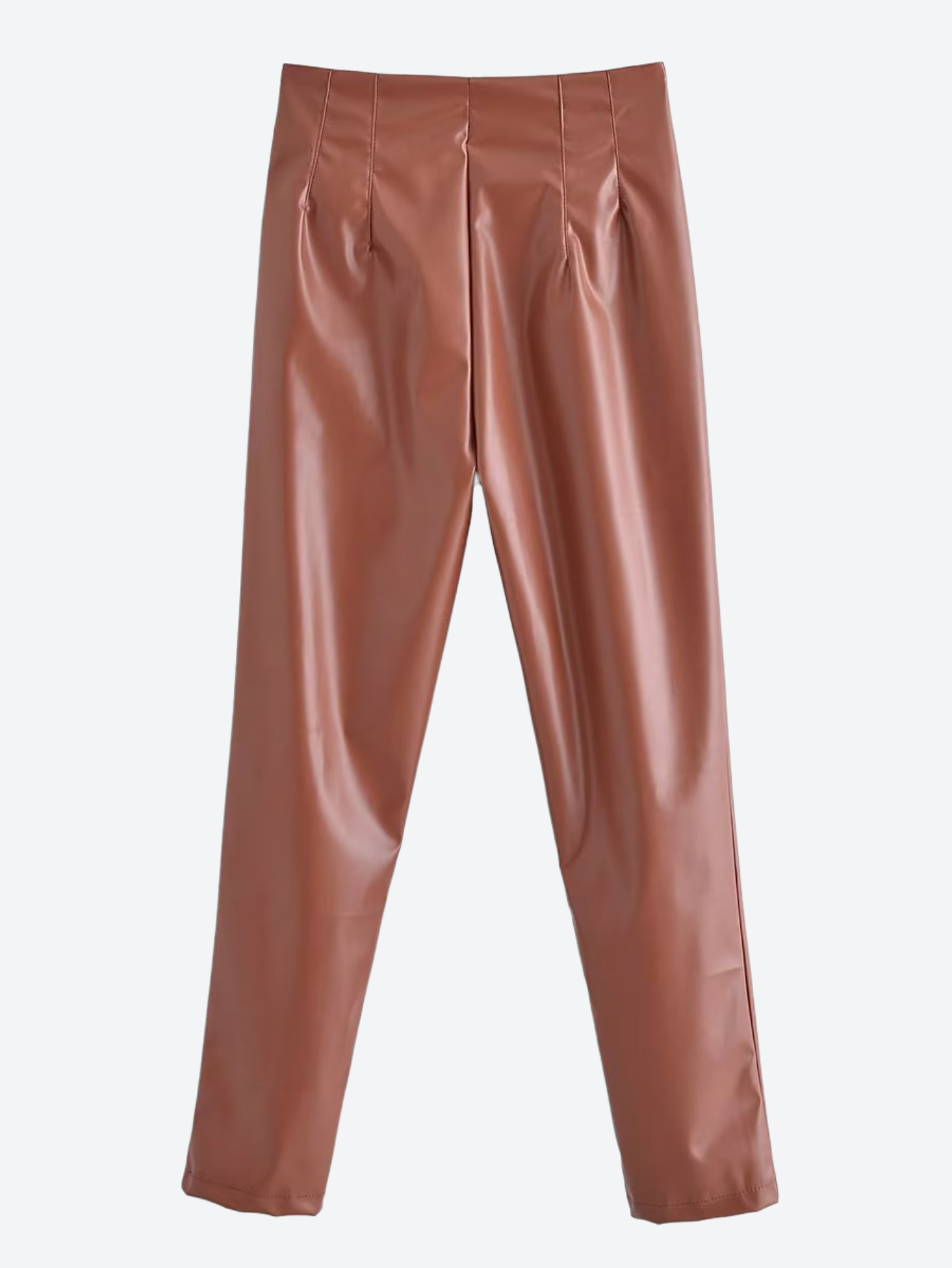 High Waist Faux Leather Pants in - by Malbusaat