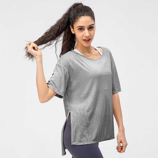 Lightweight Breathable Loose Fit Running Sports Top in - by Malbusaat