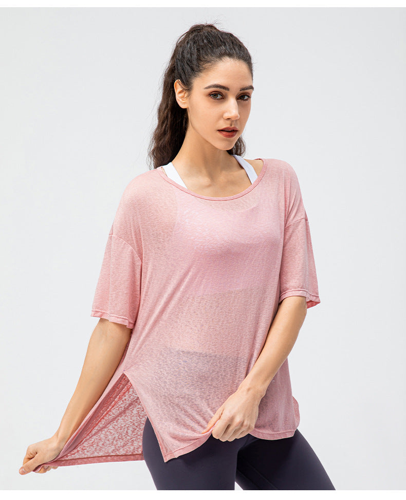 Lightweight Breathable Loose Fit Running Sports Top in - by Malbusaat