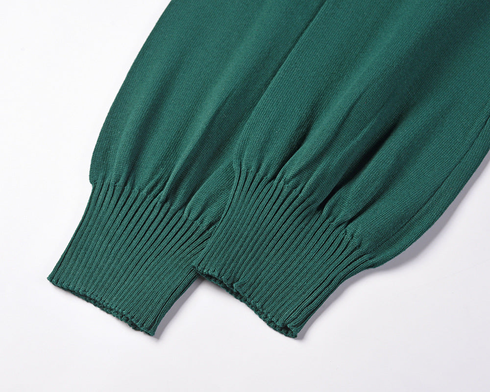 Mid-Length Slim-Fit Sweater Skirt in - by Malbusaat