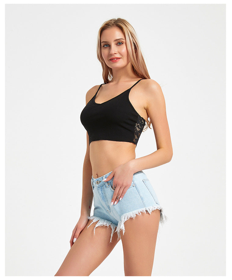 Raw Edge Short Denim Shorts in - by Malbusaat