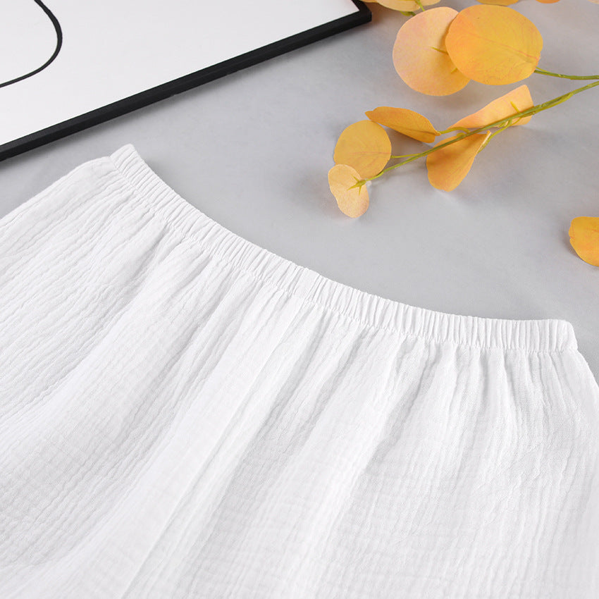 Two-Piece Set Lapel Cotton Pyjamas in - by Malbusaat