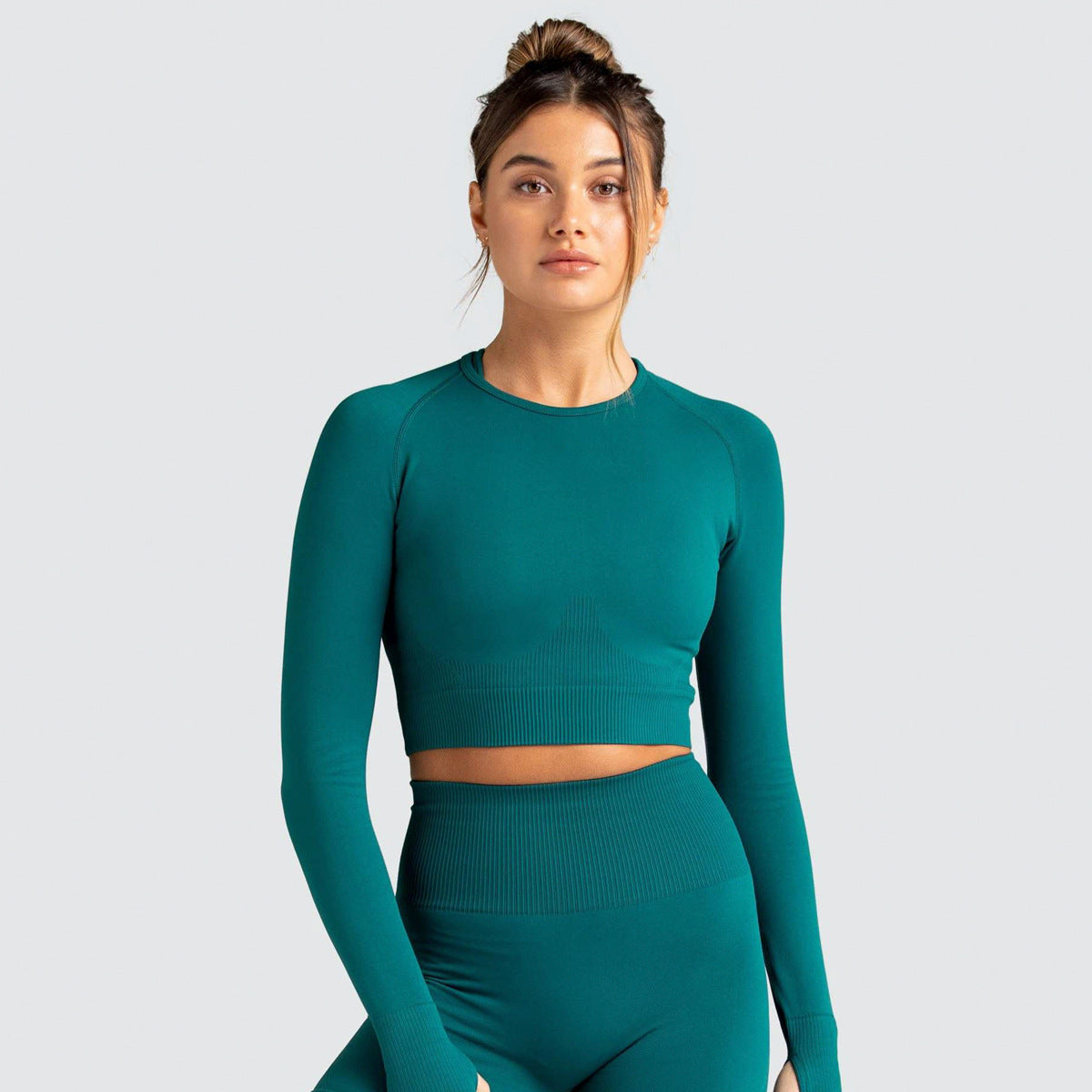 Seamless Slim-Fit Workout Top (only) in - by Malbusaat