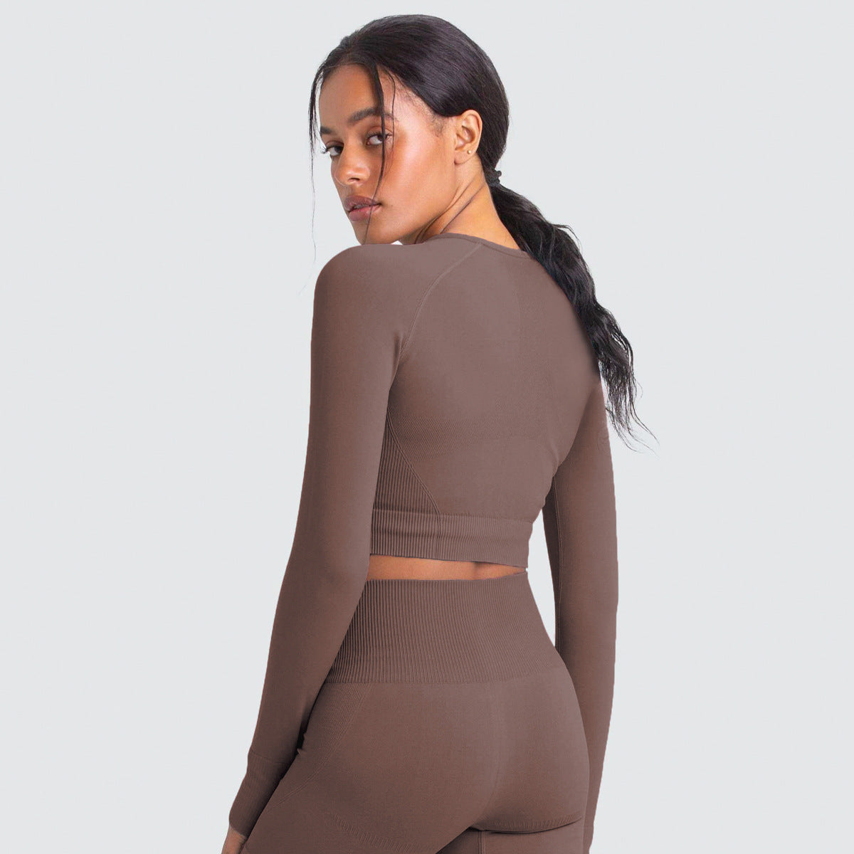 Seamless Slim-Fit Workout Top (only) in - by Malbusaat