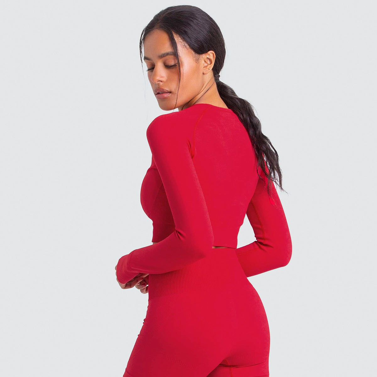 Seamless Slim-Fit Workout Top (only) in - by Malbusaat