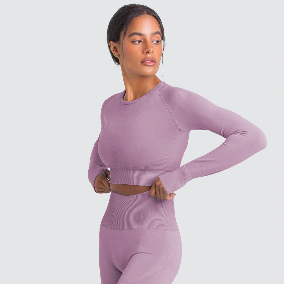 Seamless Slim-Fit Workout Top (only) in - by Malbusaat