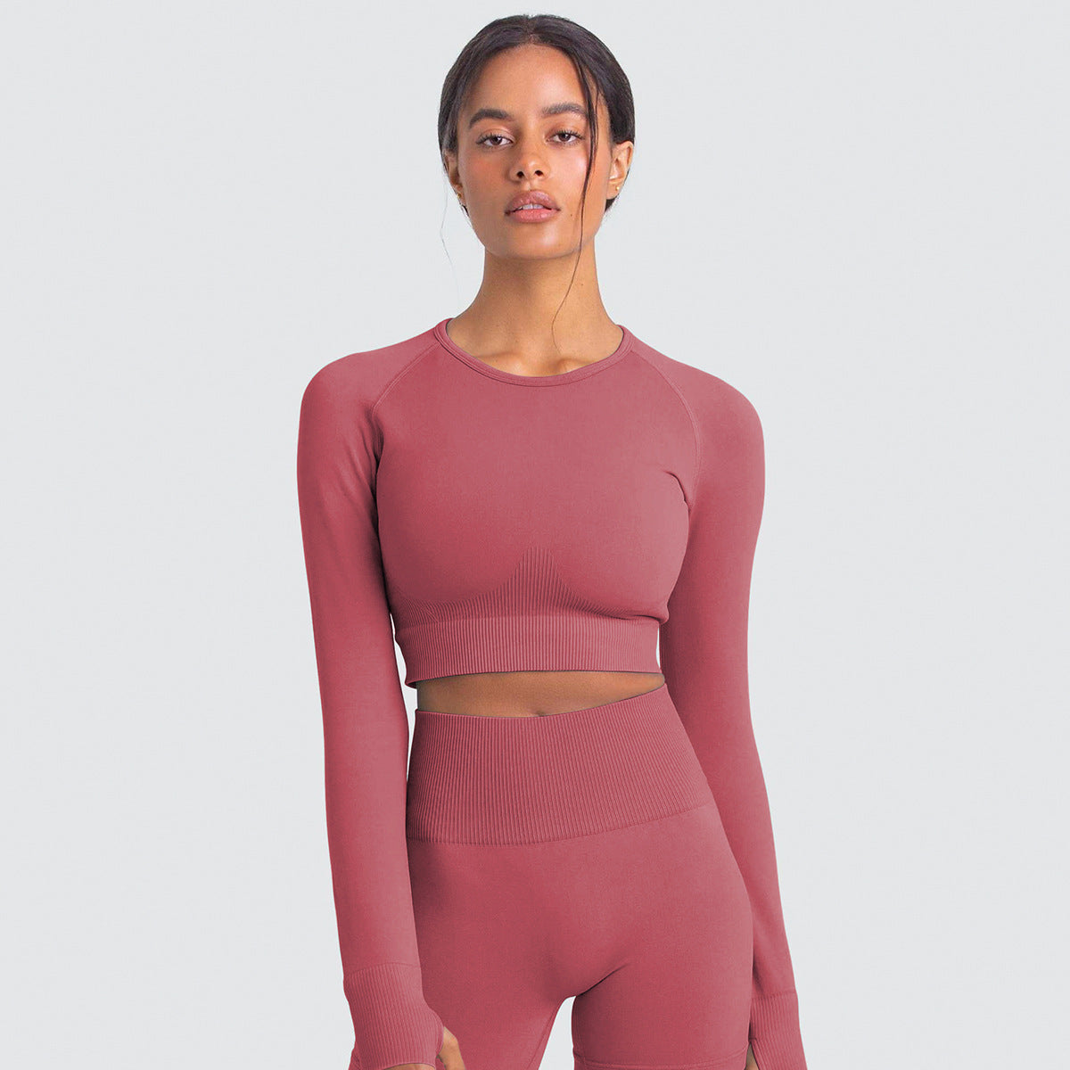 Seamless Slim-Fit Workout Top (only) in - by Malbusaat