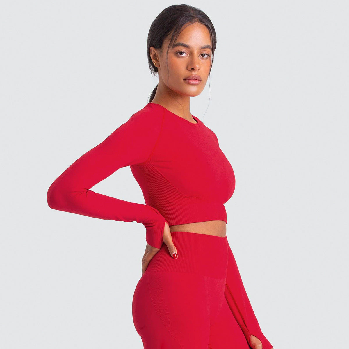 Seamless Slim-Fit Workout Top (only) in - by Malbusaat