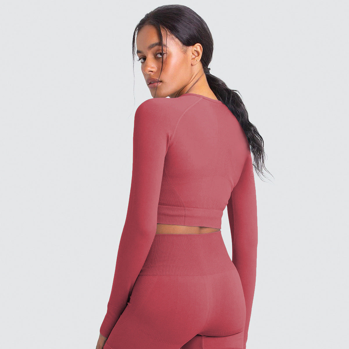 Seamless Slim-Fit Workout Top (only) in - by Malbusaat