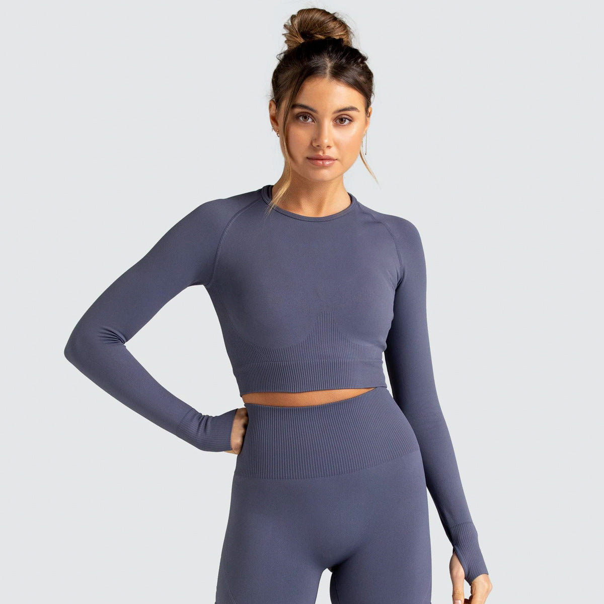 Seamless Slim-Fit Workout Top (only) in - by Malbusaat
