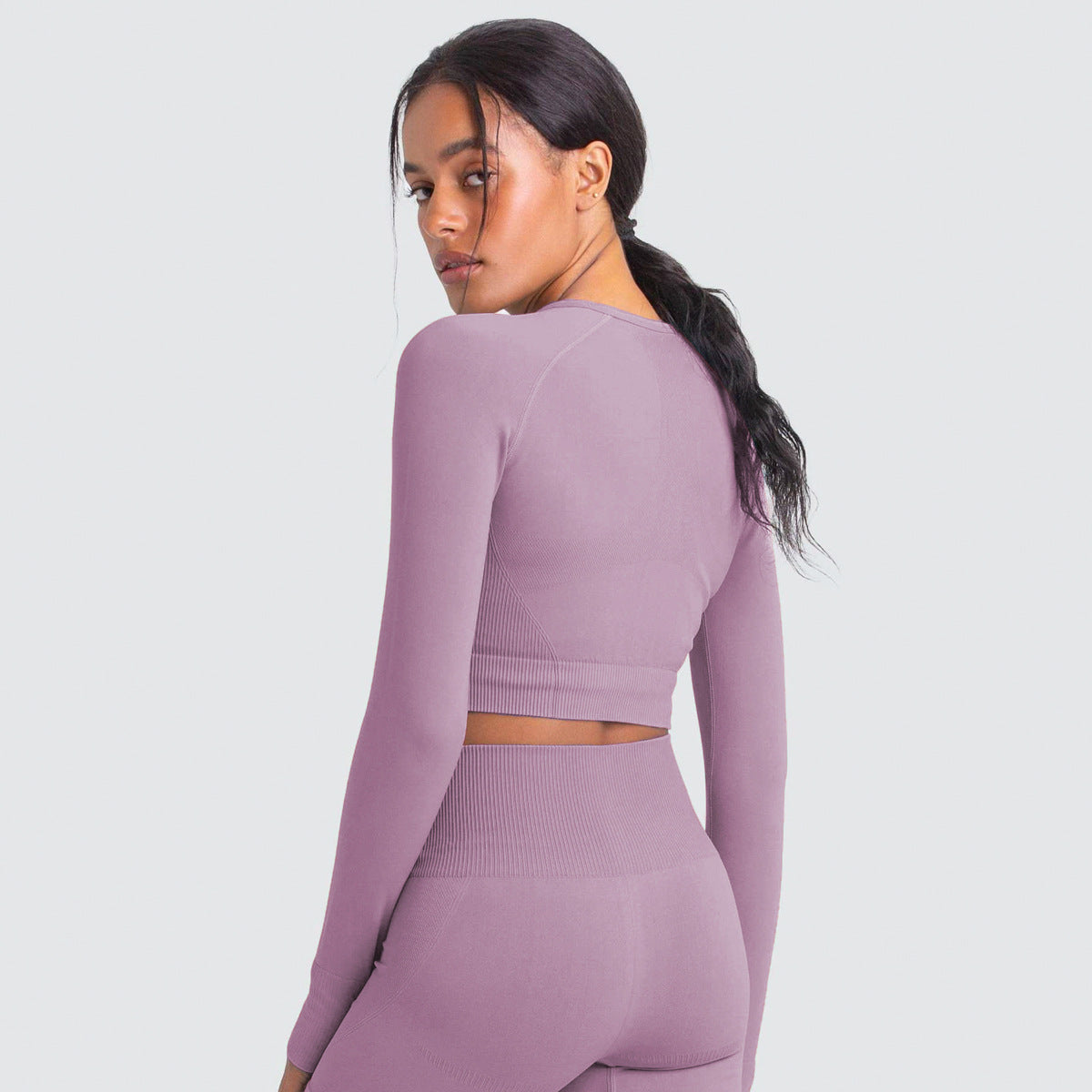 Seamless Slim-Fit Workout Top (only) in - by Malbusaat
