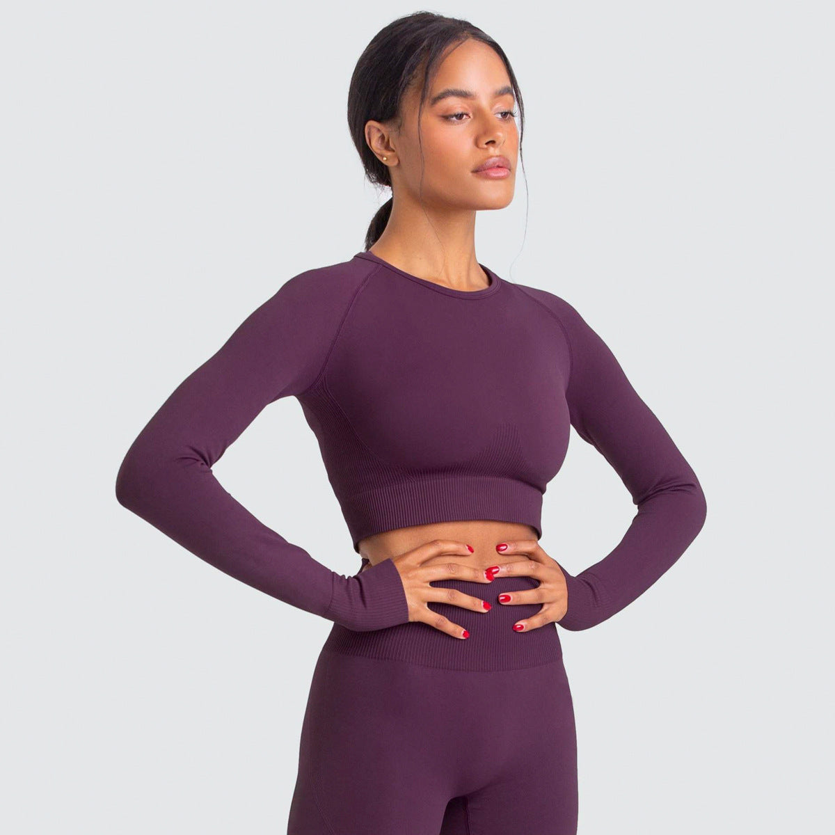 Seamless Slim-Fit Workout Top (only) in - by Malbusaat