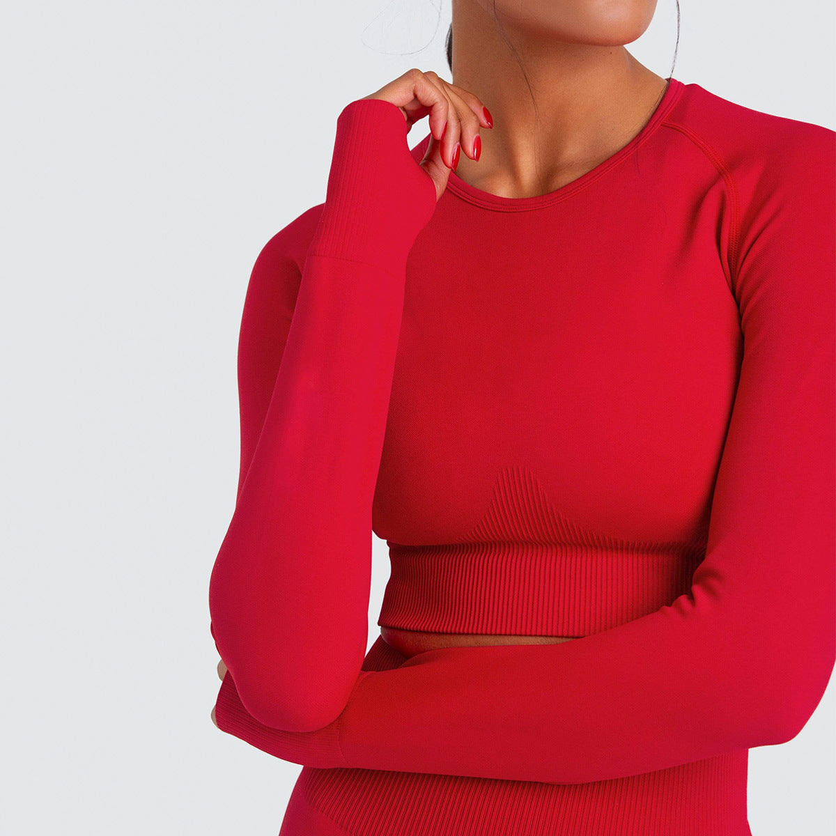 Seamless Slim-Fit Workout Top (only) in - by Malbusaat