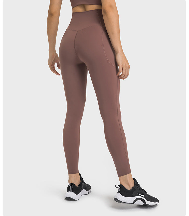Cross Waist Sports Fitness Tights in - by Malbusaat