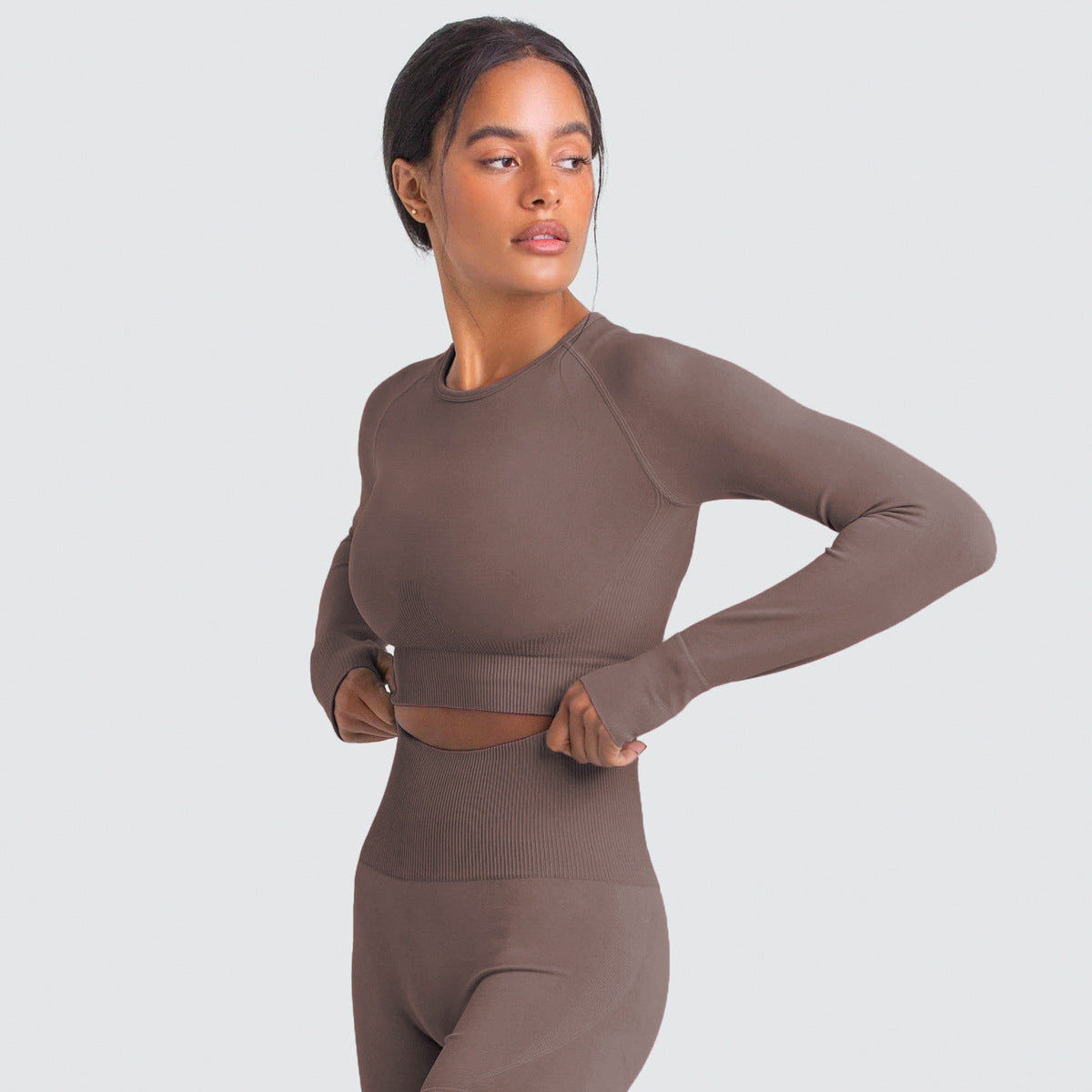 Seamless Slim-Fit Workout Top (only) in - by Malbusaat