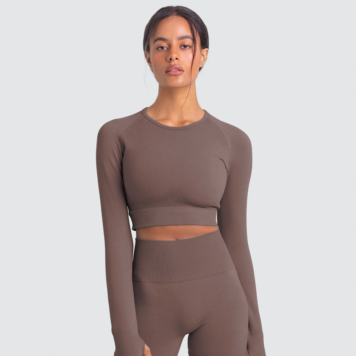 Seamless Slim-Fit Workout Top (only) in - by Malbusaat