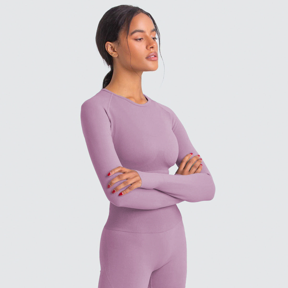 Seamless Slim-Fit Workout Top (only) in - by Malbusaat