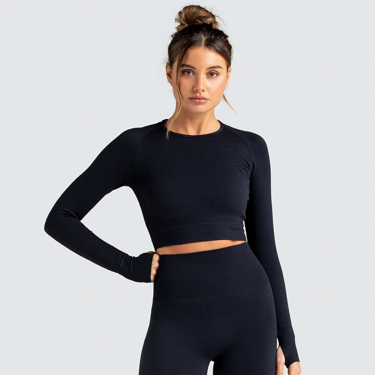 Seamless Slim-Fit Workout Top (only) in - by Malbusaat