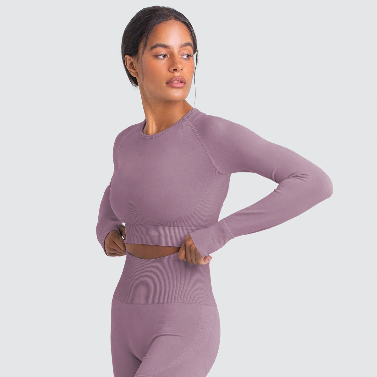 Seamless Slim-Fit Workout Top (only) in - by Malbusaat