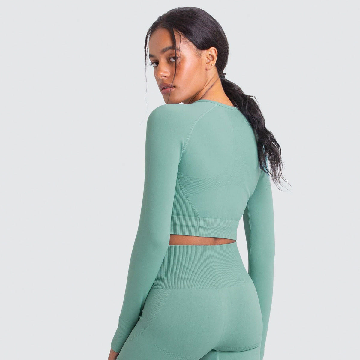Seamless Slim-Fit Workout Top (only) in - by Malbusaat