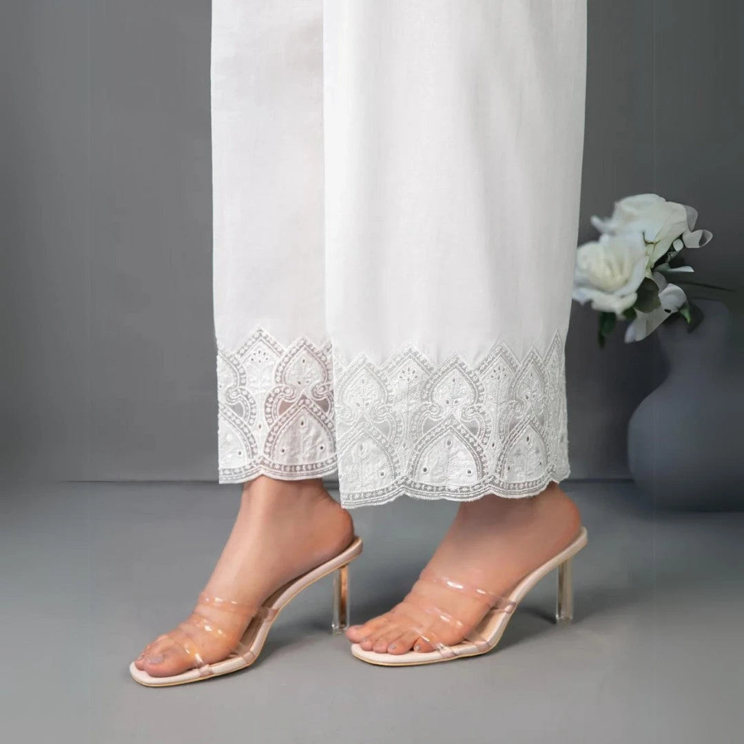 Pakistani Trousers collection at Malbusaat - Explore trendy and elegant trousers for women, perfect for all occasions and seasons. Shop now online!