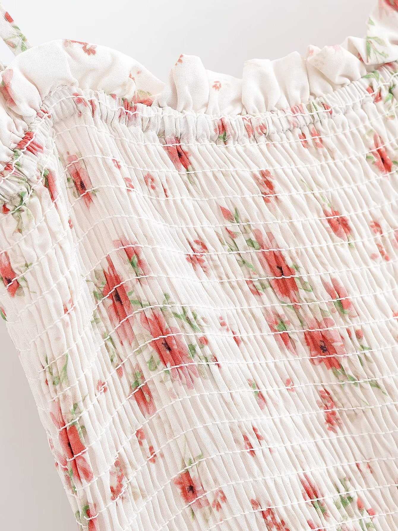 Floral Midi Dress in - by Malbusaat