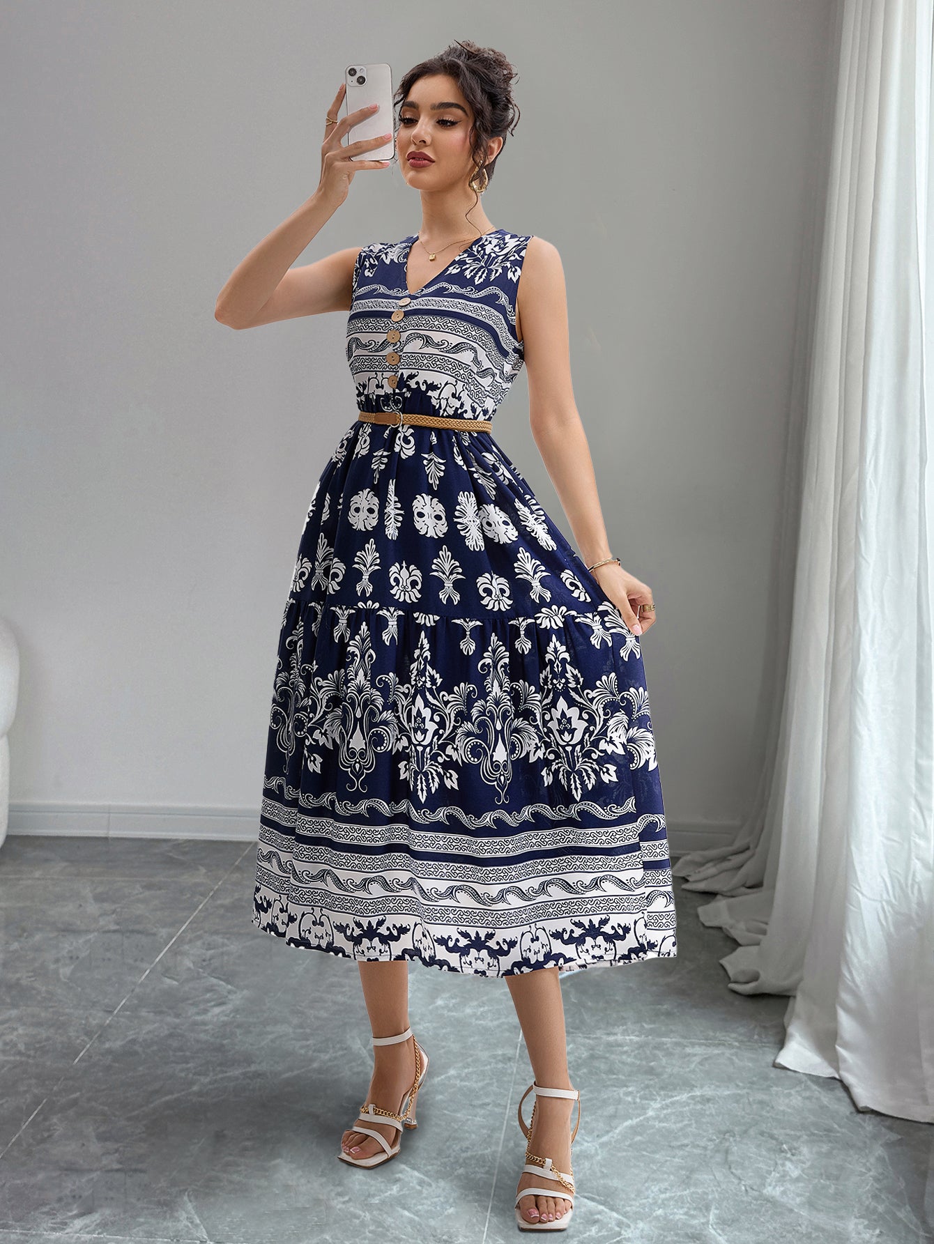 Boho Maxi Dress in - by Malbusaat
