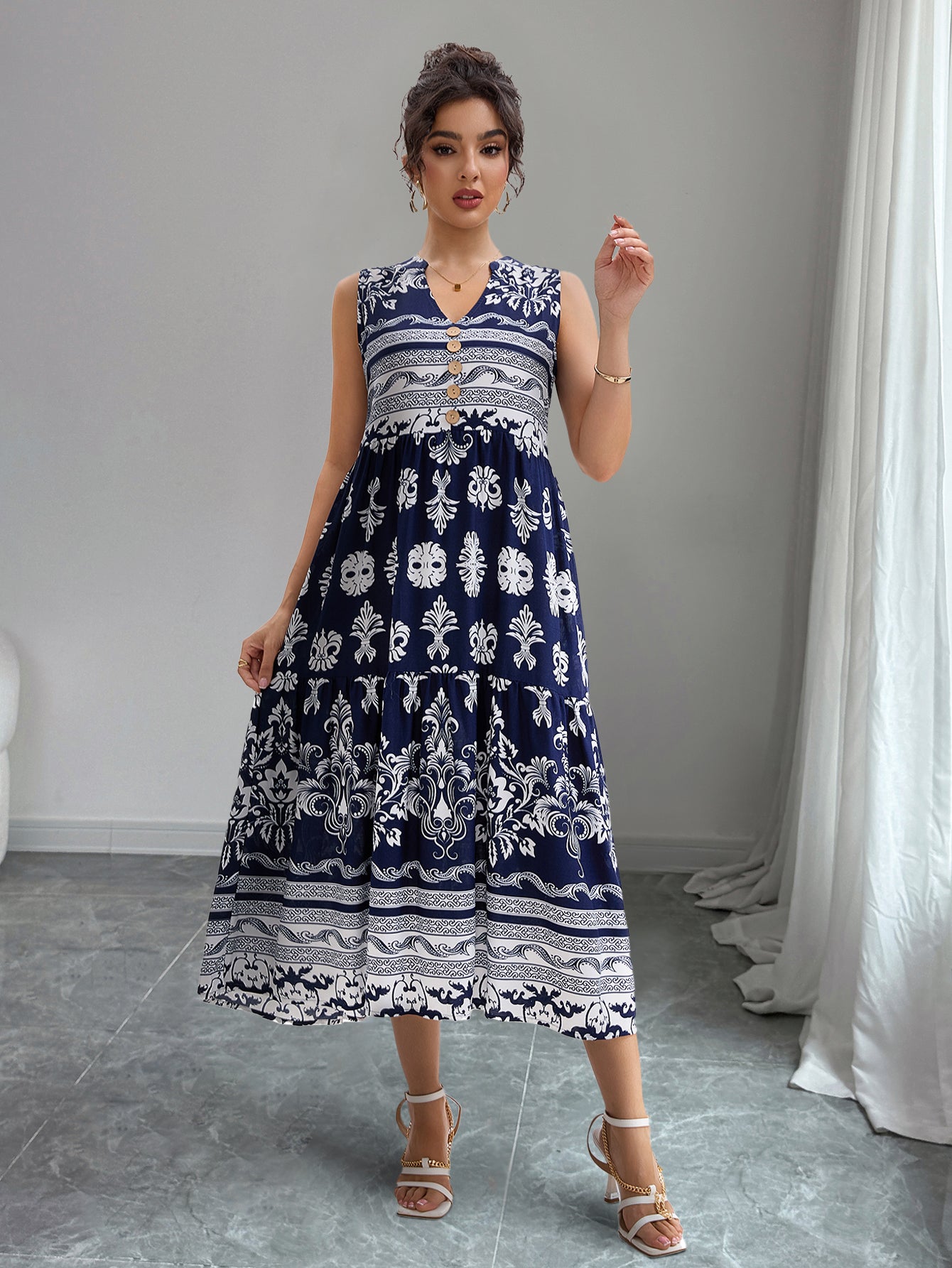Boho Maxi Dress in - by Malbusaat